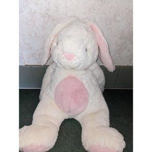 Aurora Baby Bunny Rabbit Stuffed Animal White Pink Tummy Easter Basket